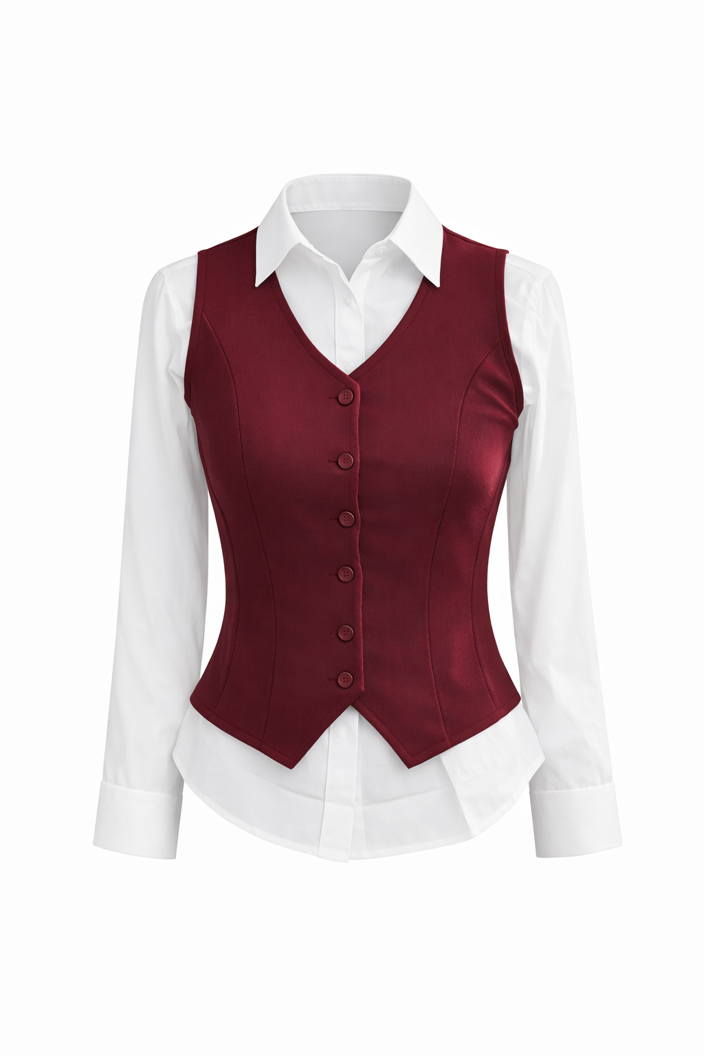 Wine Waistcoat Formal Set | full outfit