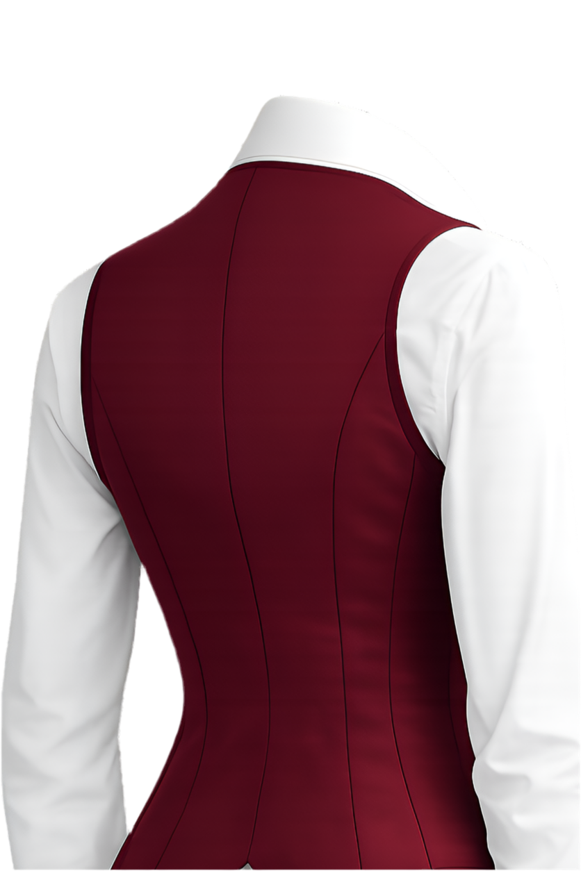 Wine Waistcoat Formal Set | full outfit