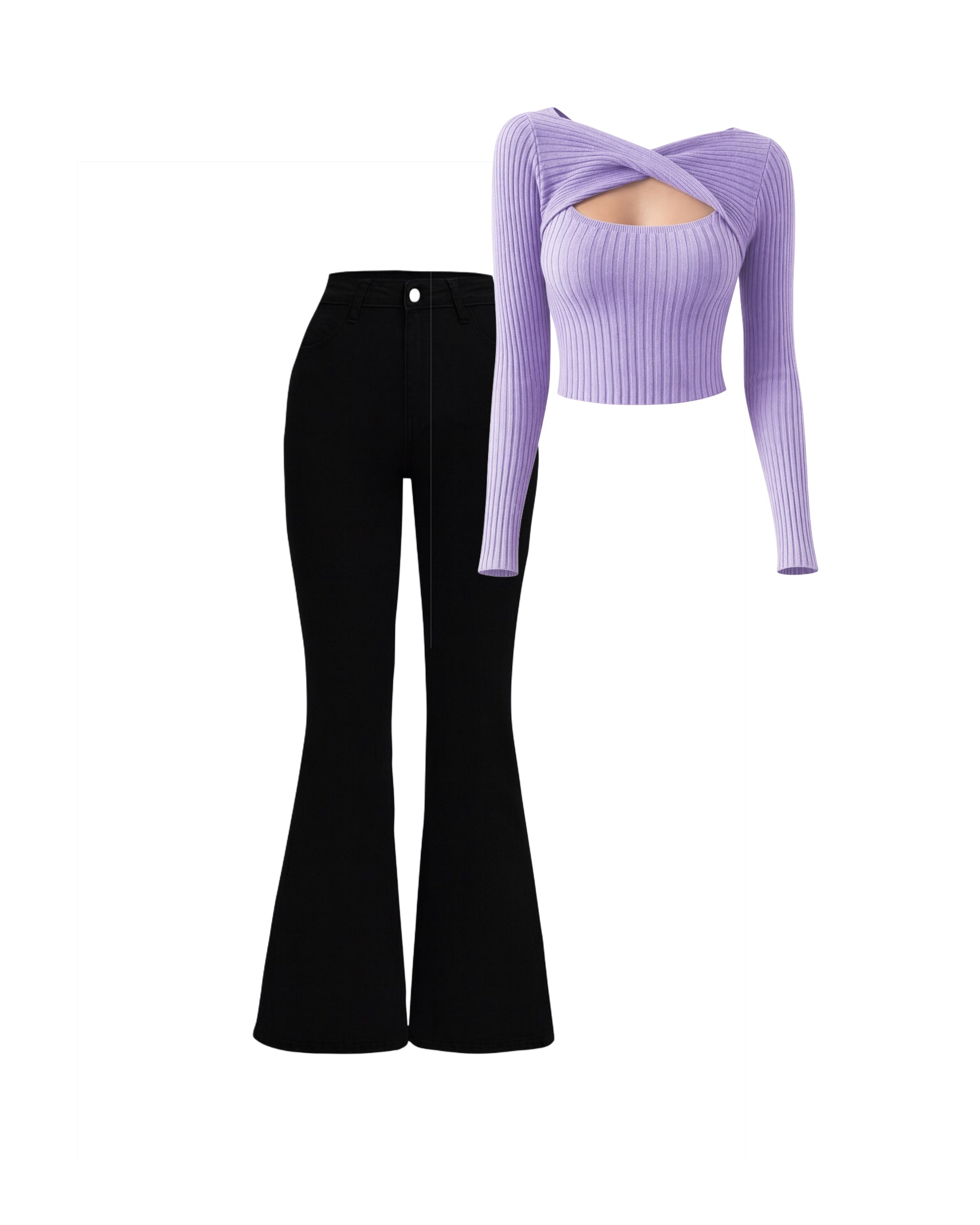 Lavender Cross style Top – Choose Your Bottom Style