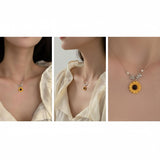 Sunflower Pendant Necklace | Veersha