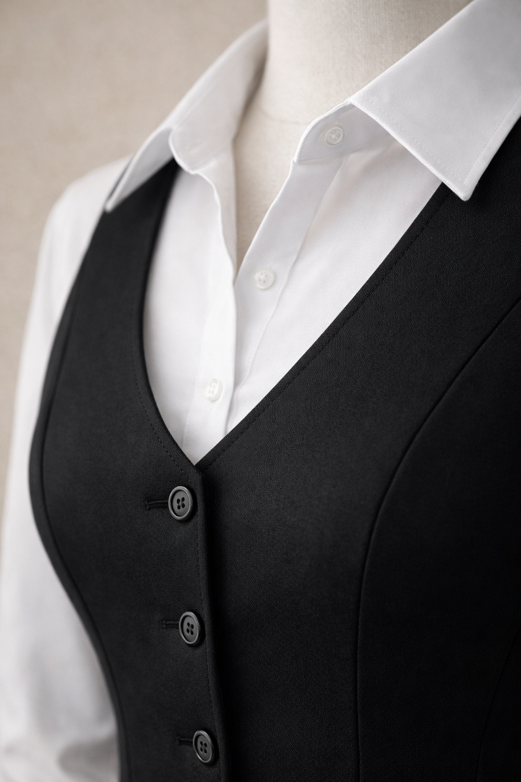 Black Waistcoat Formal Set | full outfit