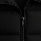 Winter Street-Style Charcoal Set – Knitted Sweater × Baggy Denim × Puffer Vest