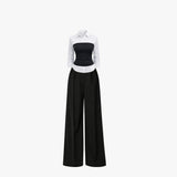 white black corset | full outfit