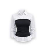 white black corset | full outfit