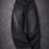 Classic Waistcoat Shirt & Wide-Leg Denim Co-Ord Set | Wine