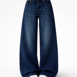 Classic Waistcoat Shirt & Wide-Leg Denim Co-Ord Set | Black