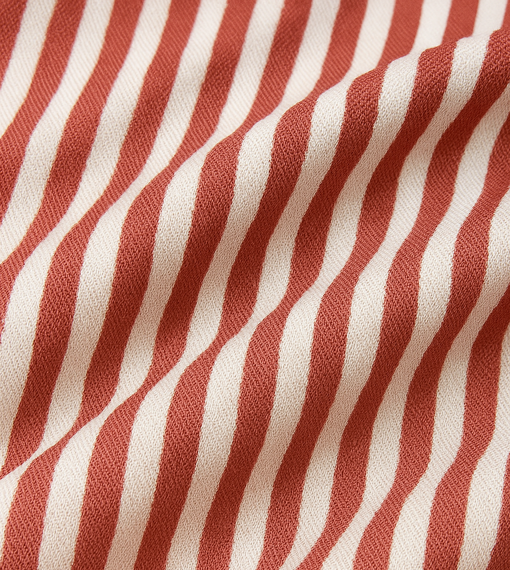 Tailored Fit Red Stripe Wrap Shirt for Women