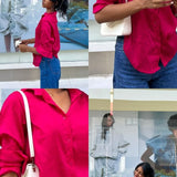 Hot Red | Vintage shirt | womens