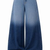 Vintage Fade Wide-Leg Denim Set