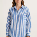 Blue striped shirt | Vintage shirt | womens