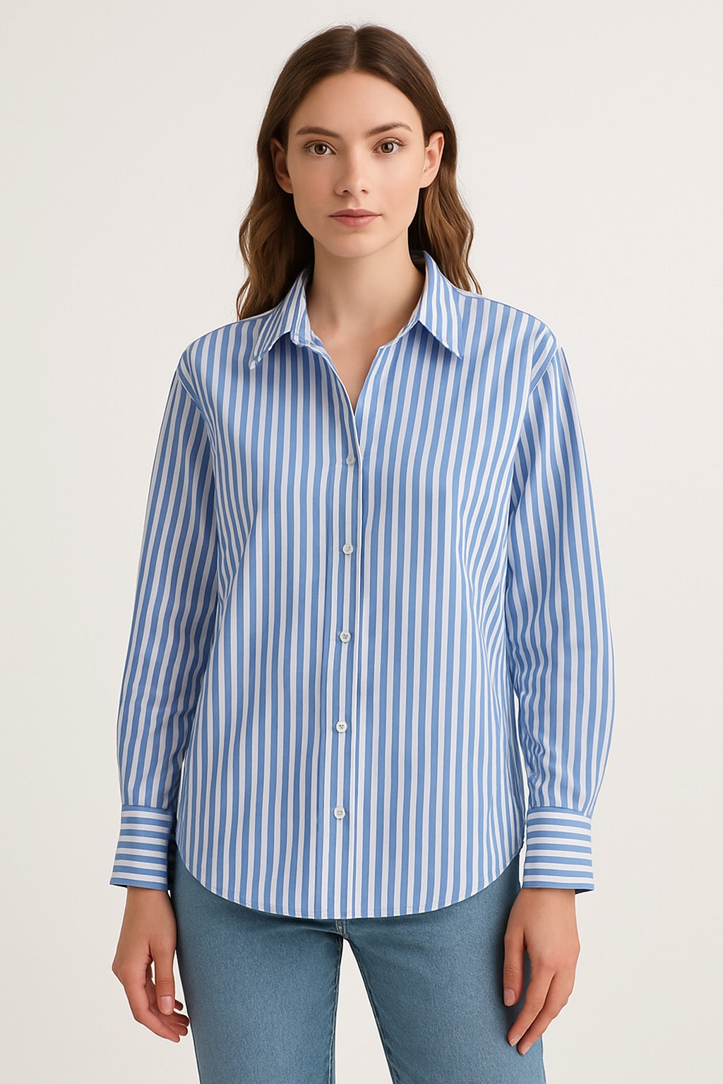 Blue striped shirt | Vintage shirt | womens