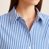 Blue striped shirt | Vintage shirt | womens