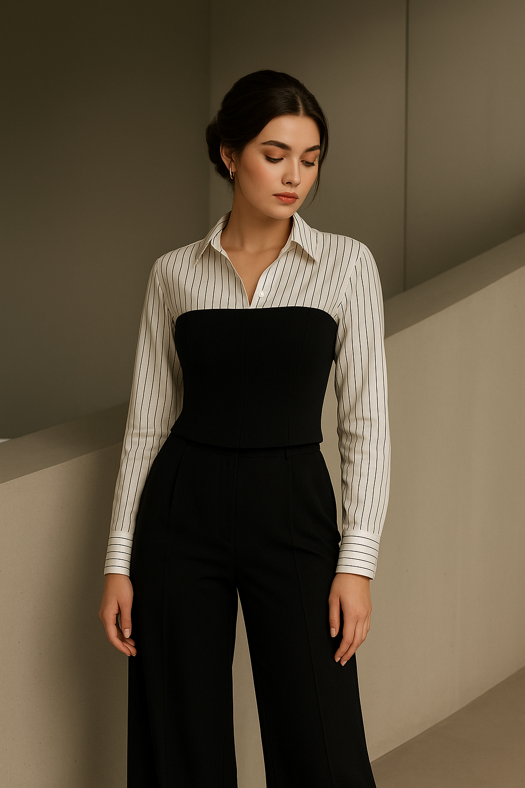 White linening corset | full outfit