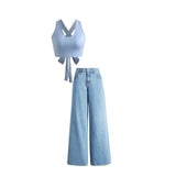 A Baggy jeans | Blue top (Full set )