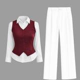 Maroon Waistcoat Formal Co-Ord Set – Classic Old Money Style)