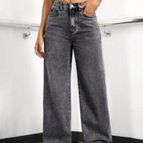 High waist Charcoal baggy jeans | womens