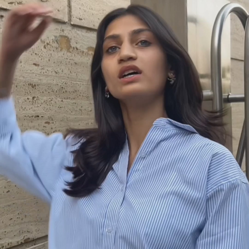 Blue striped shirt | Vintage shirt | womens